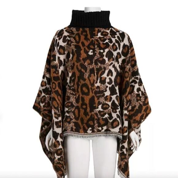 NEW CEJON Cat Lover Turtleneck Poncho - OS - Picture 2 of 6